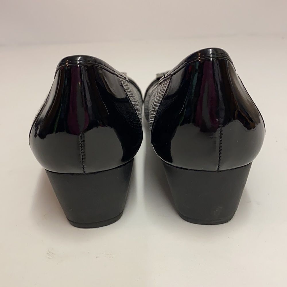 Anne Klein Sport Sadique Patent leather and tweed wedges‎ Size 8.  B71 - Picture 4 of 9